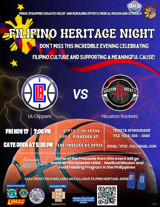 LA Clippers, Filipino Heritage Night - Nov 17, 2023